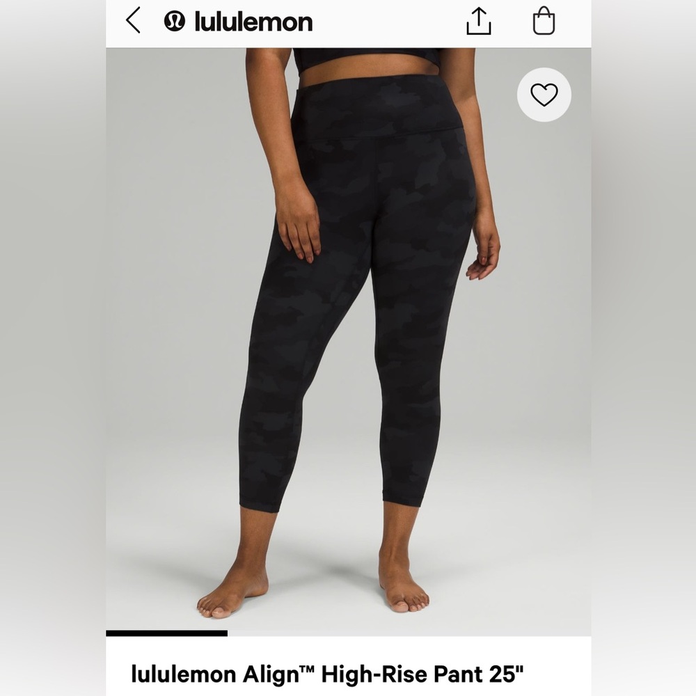LULULEMON- Size 12 Camo Leggings